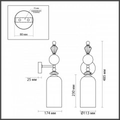 Бра Odeon Light 4893/1WA
