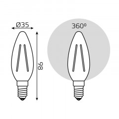 Светодиодная лампа Gauss 103801207-S