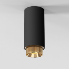 Накладной светильник Elektrostandard 25012/01 GU10 чёрный/золото