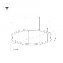 Подвесной светильник Arlight 034008(1)