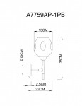 Бра ARTE Lamp A7759AP-1PB