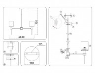 Люстра на штанге Ambrella Light LH72373