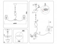 Подвесная люстра Ambrella Light LH57091