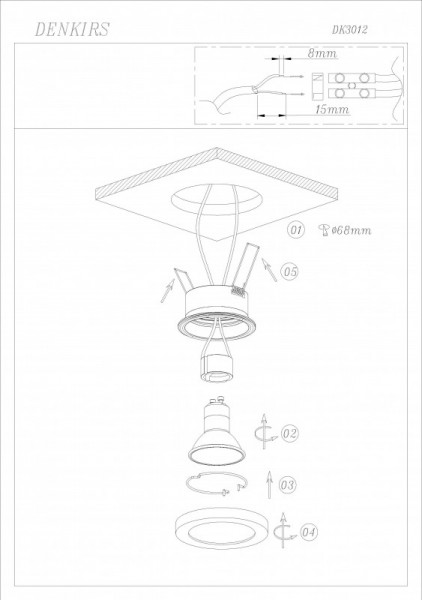Влагозащищенный светильник Denkirs DK3012-BK
