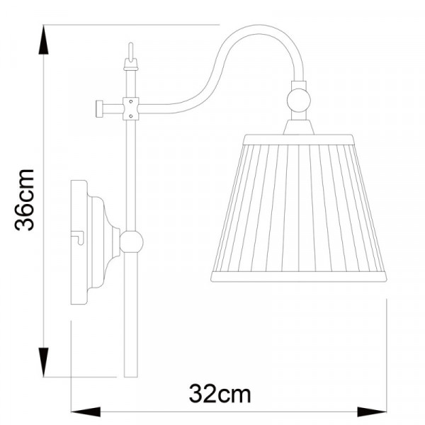 Бра ARTE Lamp A1509AP-1PB