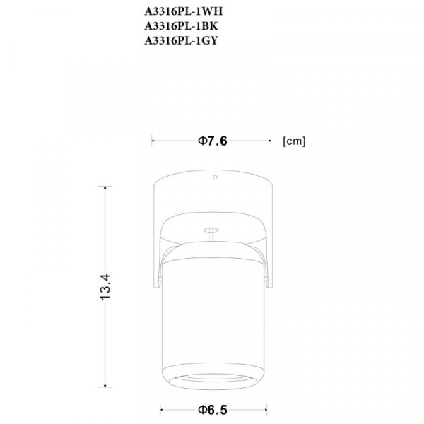 Накладной светильник ARTE Lamp A3316PL-1BK