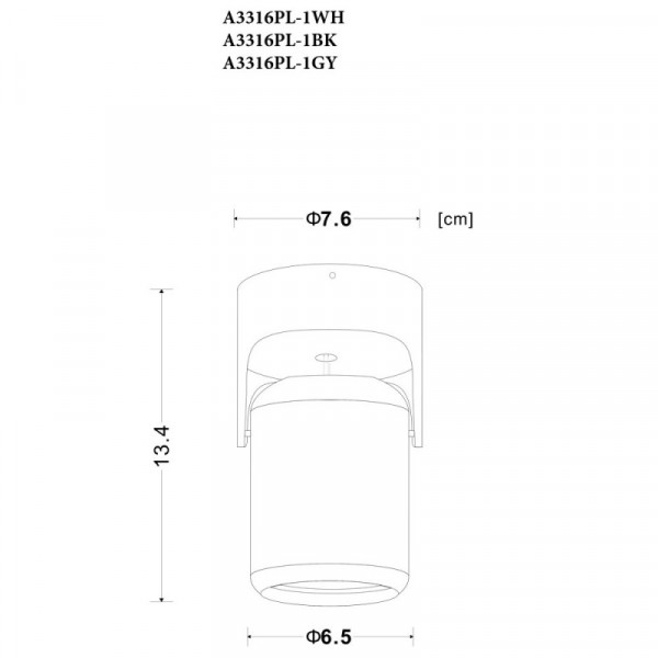 Накладной светильник ARTE Lamp A3316PL-1WH