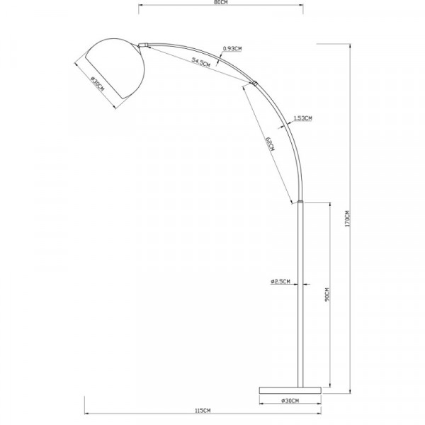 Торшер ARTE Lamp A5822PN-1SS