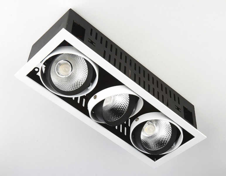 Встраиваемый светильник Ambrella Light T813 BK/CH 3*12W 4200K