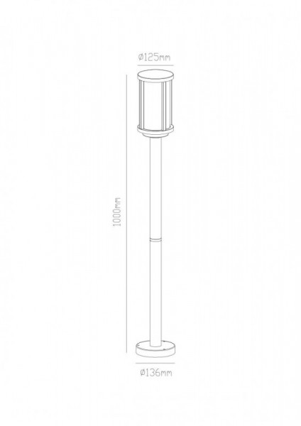 Садовый светильник ARTE Lamp A1036PA-1BK