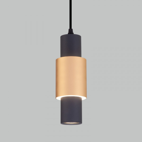 Подвесной светильник Eurosvet 50204/1 LED черный/матовое золото