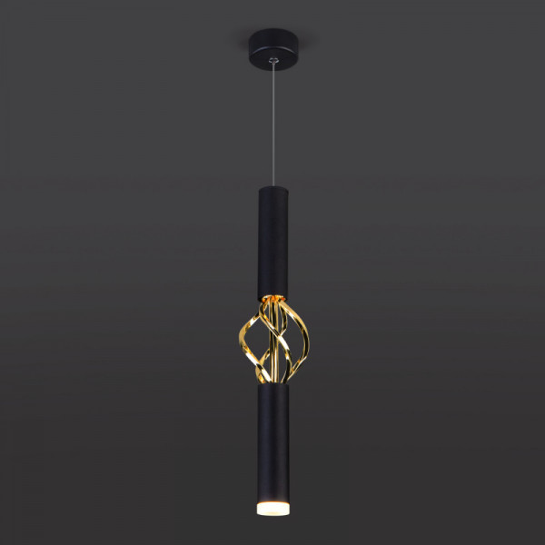 Подвесной светильник Eurosvet 50191/1 LED черный/золото
