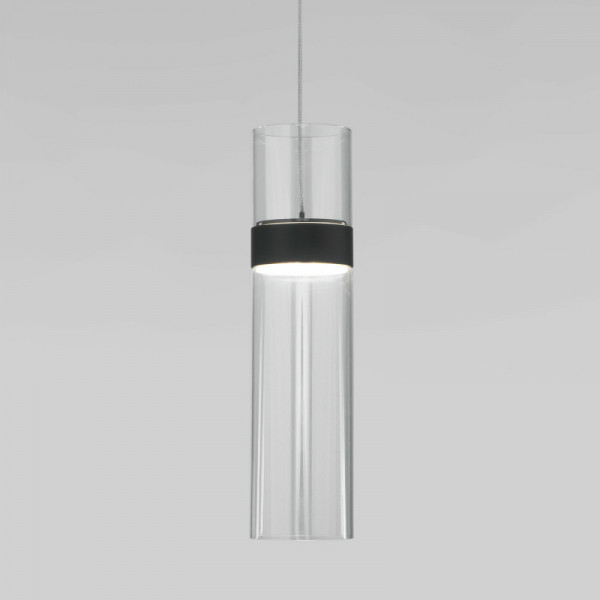 Подвесной светильник Eurosvet 50244/1 LED черный/прозрачный