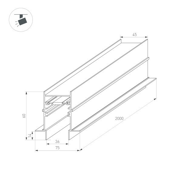 Шинопровод Arlight 034679