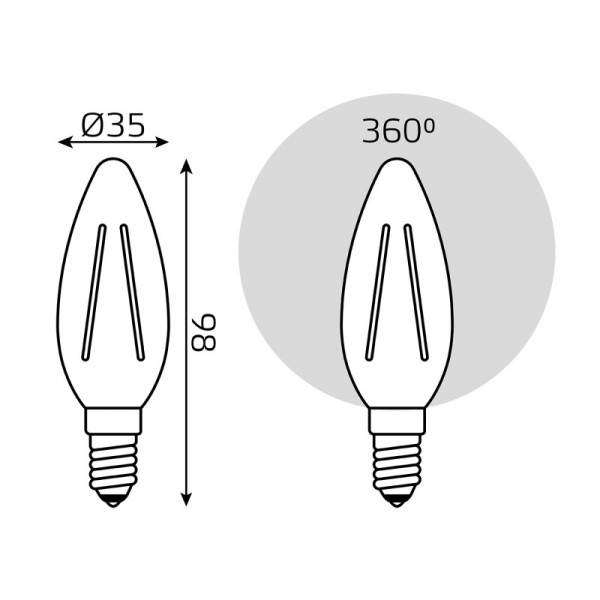Светодиодная лампа Gauss 103801207-S
