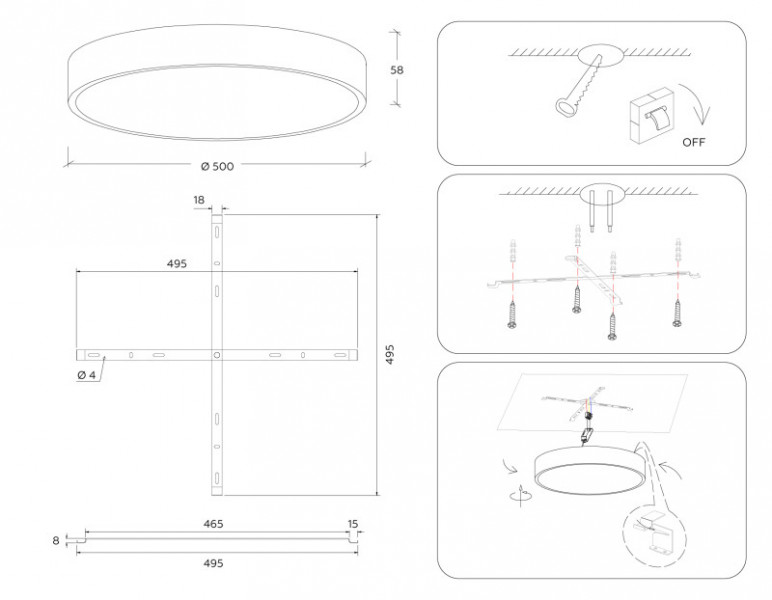 Накладной светильник Ambrella Light FV5532