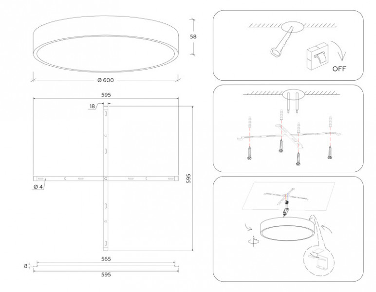 Накладной светильник Ambrella Light FV5535