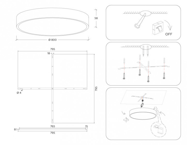 Накладной светильник Ambrella Light FV5542