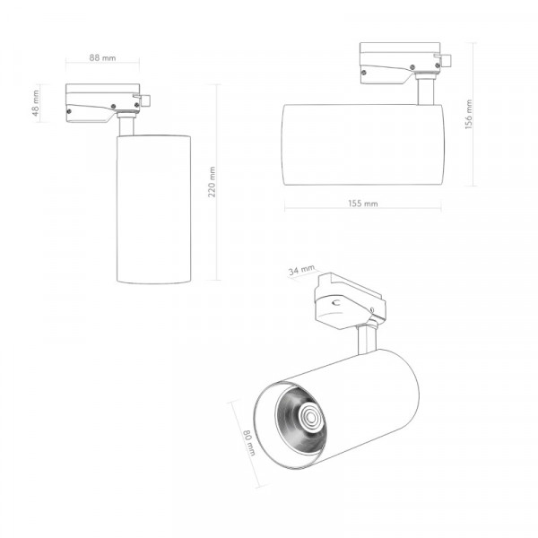 Светильник на шине Denkirs DK6455-BK