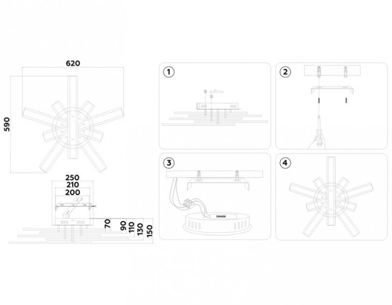 Накладная люстра Ambrella Light FA8906
