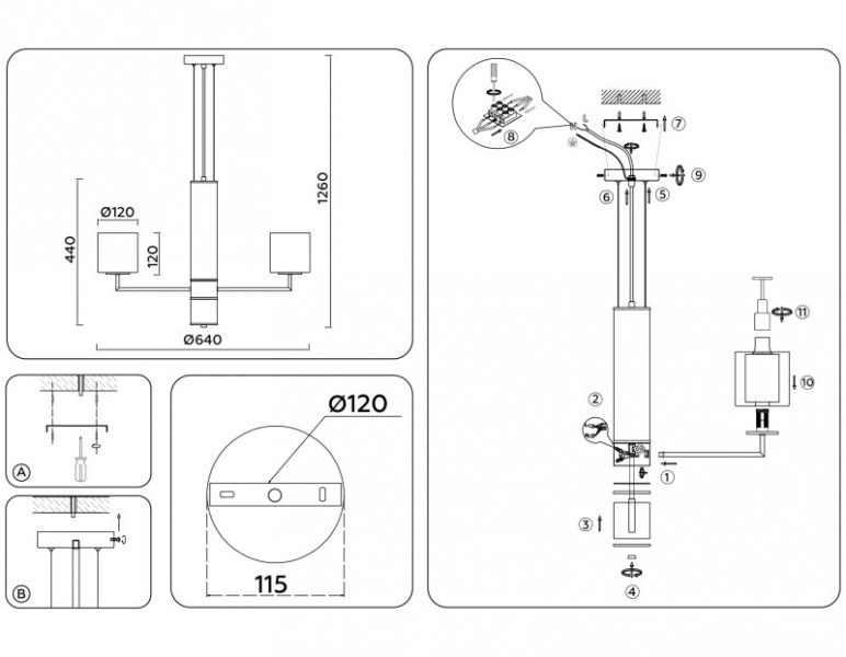 Подвесная люстра Ambrella Light LH56011